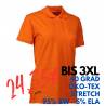 ARBEITS-POLO-SHIRT DAMEN | STRETCH 527 von ID / Farbe: orange  / 95% BAUMWOLLE 5% ELASTHAN - | MEIN-KASACK.de | kasack |