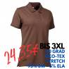 ARBEITS-POLO-SHIRT DAMEN | STRETCH 527 von ID / Farbe: mokka / 95% BAUMWOLLE 5% ELASTHAN - | MEIN-KASACK.de | kasack | k