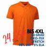 ARBEITS-POLO-SHIRT HERREN | STRETCH 525 von ID / Farbe: orange / 95% BAUMWOLLE 5% ELASTHAN - | MEIN-KASACK.de | kasack |