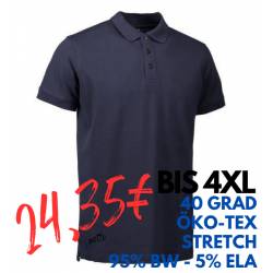 ARBEITS-POLO-SHIRT HERREN | STRETCH 525 von ID / Farbe: navy / 95% BAUMWOLLE 5% ELASTHAN - | MEIN-KASACK.de | kasack | k