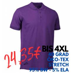 ARBEITS-POLO-SHIRT HERREN | STRETCH 525 von ID / Farbe: lila / 95% BAUMWOLLE 5% ELASTHAN - | MEIN-KASACK.de | kasack | k