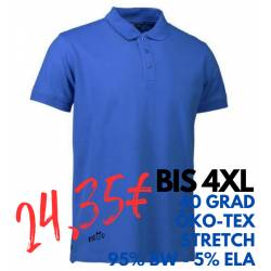 ARBEITS-POLO-SHIRT HERREN | STRETCH 525 von ID / Farbe: königsblau / 95% BAUMWOLLE 5% ELASTHAN - | MEIN-KASACK.de | kasa