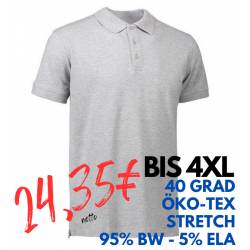 ARBEITS-POLO-SHIRT HERREN | STRETCH 525 von ID / Farbe: grau / 95% BAUMWOLLE 5% ELASTHAN - | MEIN-KASACK.de | kasack | k