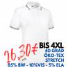 ARBEITS-POLO-SHIRT DAMEN | Stretch Kontrast 523 von ID / Farbe: weiß / 85% BAUMWOLLE 10% VISKOSE 5% ELASTHAN - | MEIN-KA