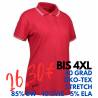 ARBEITS-POLO-SHIRT DAMEN | Stretch Kontrast 523 von ID / Farbe: rot / 85% BAUMWOLLE 10% VISKOSE 5% ELASTHAN - | MEIN-KAS