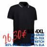 ARBEITS-POLO-SHIRT HERREN | Stretch Kontrast 522 von ID / Farbe: schwarz / 85% BAUMWOLLE 10% VISKOSE 5% ELASTHAN - | MEI