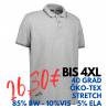 ARBEITS-POLO-SHIRT HERREN | Stretch Kontrast 522 von ID / Farbe: grau / 85% BAUMWOLLE 10% VISKOSE 5% ELASTHAN - | MEIN-K