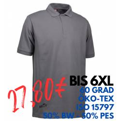 ARBEITS-POLO-SHIRT HERREN | PRO Wear 330 von ID / Farbe: grau / 50% BAUMWOLLE 50% POLYESTER - | MEIN-KASACK.de | kasack 