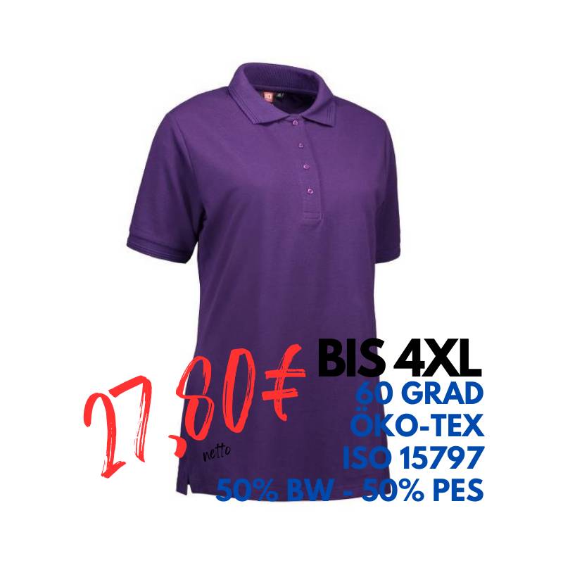 ARBEITS-POLO-SHIRT DAMEN | PRO Wear 321 von ID / Farbe: lila / 50% BAUMWOLLE 50% POLYESTER | MEIN-KASACK.de - KASACK - KASACKS