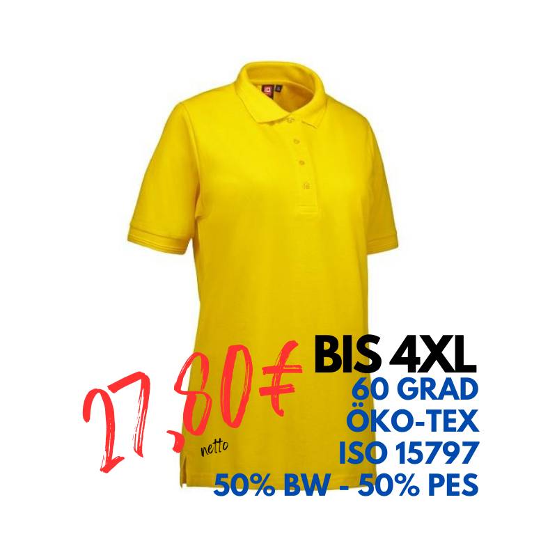 ARBEITS-POLO-SHIRT DAMEN | PRO Wear 321 von ID / Farbe: gelb / 50% BAUMWOLLE 50% POLYESTER | MEIN-KASACK.de - KASACK - KASACKS