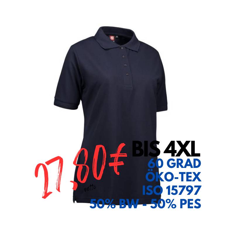 ARBEITS-POLO-SHIRT DAMEN | PRO Wear 321 von ID / Farbe: navy / 50% BAUMWOLLE 50% POLYESTER | MEIN-KASACK.de - KASACK - KASACKS