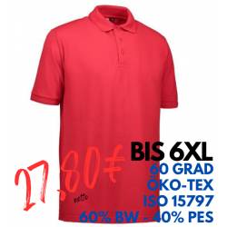 ARBEITS-POLO-SHIRT HERREN | PRO Wear 324 von ID / Farbe: rot / 50% BAUMWOLLE 50% POLYESTER - | MEIN-KASACK.de | kasack |