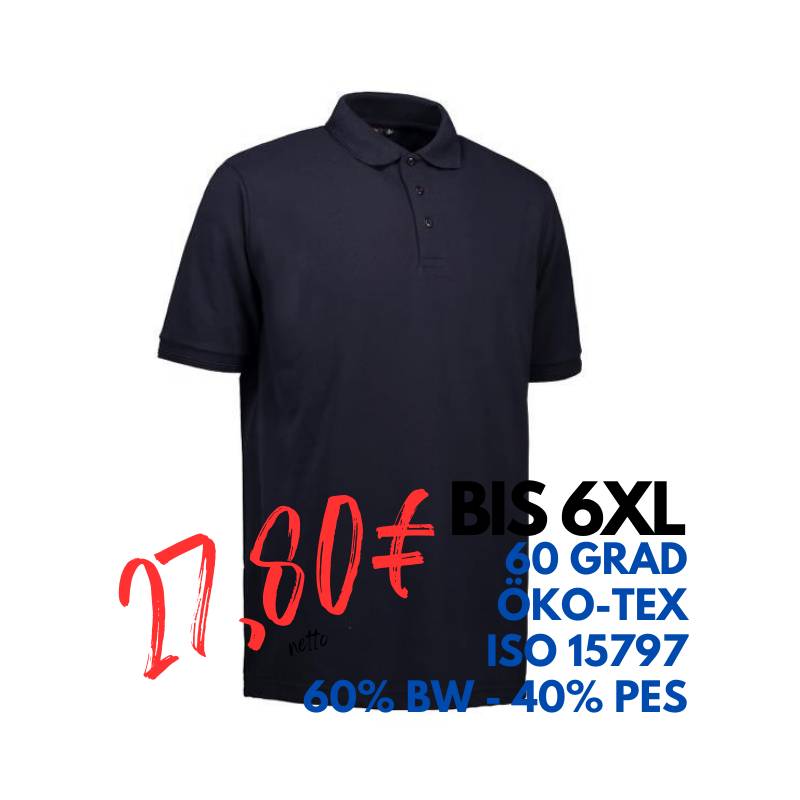 ARBEITS-POLO-SHIRT HERREN | PRO Wear 324 von ID / Farbe: navy / 50% BAUMWOLLE 50% POLYESTER | MEIN-KASACK.de - KASACK - KASACKS