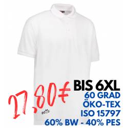 ARBEITS-POLO-SHIRT HERREN | PRO Wear 324 von ID / Farbe: weiß / 50% BAUMWOLLE 50% POLYESTER - | MEIN-KASACK.de | kasack 