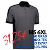 ARBEITS-POLO-SHIRT HERREN | PRO Wear Kontrast 322 von ID / Farbe: grau / 50% BAUMWOLLE 50% POLYESTER - | MEIN-KASACK.de 