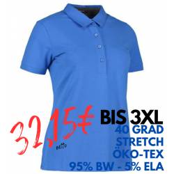 ARBEITS-POLO-SHIRT DAMEN | Business Stretch 535 von ID / Farbe: azur / 95% BAUMWOLLE 5% ELASTANE - | MEIN-KASACK.de | ka