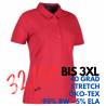 ARBEITS-POLO-SHIRT DAMEN | Business Stretch 535 von ID / Farbe: rot / 95% BAUMWOLLE 5% ELASTANE - | MEIN-KASACK.de | kas