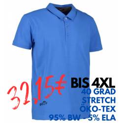 ARBEITS-POLO-SHIRT HERREN | Business  Stretch 534 von ID / Farbe: azur / 95% BAUMWOLLE 5% ELASTANE - | MEIN-KASACK.de | 