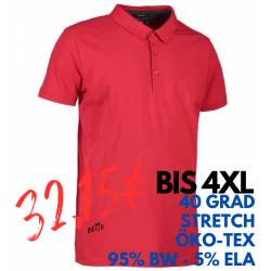 ARBEITS-POLO-SHIRT HERREN | Business  Stretch 534 von ID / Farbe: rot / 95% BAUMWOLLE 5% ELASTANE - | MEIN-KASACK.de | k