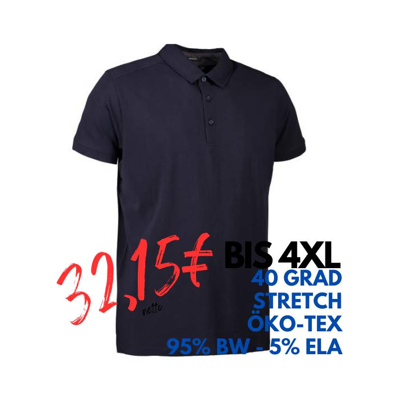 ARBEITS-POLO-SHIRT HERREN | Business  Stretch 534 von ID / Farbe: navy / 95% BAUMWOLLE 5% ELASTANE | MEIN-KASACK.de - KASACK - KASACKS