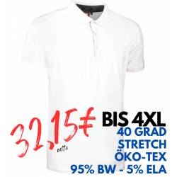 ARBEITS-POLO-SHIRT HERREN | Business  Stretch 534 von ID / Farbe: weiß / 95% BAUMWOLLE 5% ELASTANE - | MEIN-KASACK.de | 