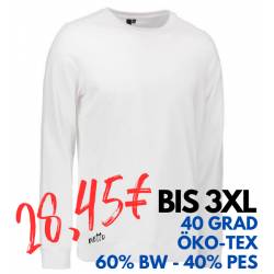 ARBEITS-SWEATSHIRT / ARBEITSPULLOVER HERREN|CORE O-Neck 615 von ID / Farbe: weiß / 50% BAUMWOLLE 50% POLYESTER - | MEIN-