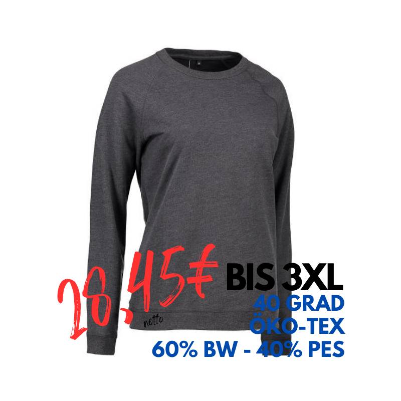 ARBEITS-SWEATSHIRT / ARBEITSPULLOVER DAMEN|CORE O-Neck 616 von ID / Farbe: koks / 50% BAUMWOLLE 50% POLYESTER | MEIN-KASACK.de - KASACK - KASACKS