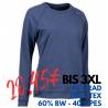 ARBEITS-SWEATSHIRT / ARBEITSPULLOVER DAMEN|CORE O-Neck 616 von ID / Farbe: blau / 50% BAUMWOLLE 50% POLYESTER - | MEIN-K