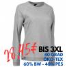 ARBEITS-SWEATSHIRT / ARBEITSPULLOVER DAMEN|CORE O-Neck 616 von ID / Farbe: grau / 50% BAUMWOLLE 50% POLYESTER - | MEIN-K