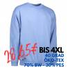 ARBEITS-SWEATSHIRT / ARBEITSPULLOVER HERREN | Classic 600 von ID / Farbe: hellblau / 70% BAUMWOLLE 30% POLYESTER - | MEI