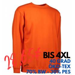 ARBEITS-SWEATSHIRT / ARBEITSPULLOVER HERREN | Classic 600 von ID / Farbe: orange / 70% BAUMWOLLE 30% POLYESTER - | MEIN-