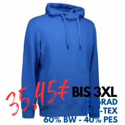 ARBEITS-HOODIE / ARBEITSPULLOVER HERREN | CORE 636 von ID / Farbe: azur / 60% BAUMWOLLE 40% POLYESTER - | MEIN-KASACK.de