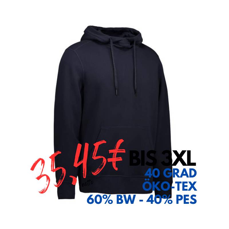 ARBEITS-HOODIE / ARBEITSPULLOVER HERREN | CORE 636 von ID / Farbe: navy / 60% BAUMWOLLE 40% POLYESTER | MEIN-KASACK.de - KASACK - KASACKS