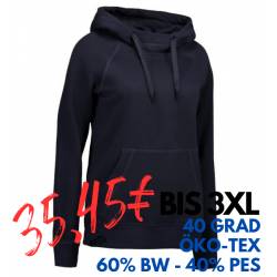 ARBEITS-HOODIE / ARBEITSPULLOVER DAMEN | CORE 637 von ID / Farbe: navy / 60% BAUMWOLLE 40% POLYESTER - | MEIN-KASACK.de 