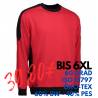 ARBEITS-SWEATSHIRT / ARBEITSPULLOVER HERREN | PRO Wear Kontrast 362 von ID / Farbe: rot / 60% BAUMWOLLE 40% POLYESTER - 