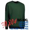 ARBEITS-SWEATSHIRT / ARBEITSPULLOVER HERREN | PRO Wear Kontrast 362 von ID / Farbe: grün / 60% BAUMWOLLE 40% POLYESTER -