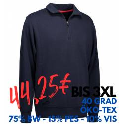 ARBEITS-SWEATSHIRT / ARBEITSPULLOVER HERREN | 603 von ID / Farbe: navy / 75% BAUMWOLLE 15% POLYESTER 10% VISKOSE - | MEI