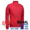 ARBEITSJACKE / FULL ZIPPER / SWEATJACKE HERREN | 628 von ID / Farbe: rot / 60% BAUMWOLLE 40% POLYESTER - | MEIN-KASACK.d