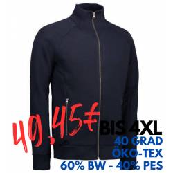 ARBEITSJACKE / FULL ZIPPER / SWEATJACKE HERREN | 628 von ID / Farbe: navy / 60% BAUMWOLLE 40% POLYESTER - | MEIN-KASACK.