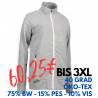 ARBEITSJACKE / FULL ZIPPER / SWEATJACKE DAMEN | Kontrast 627 von ID / Farbe: grau / 75% BAUMWOLLE 15% POLYESTER 10% VISK