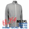 ARBEITSJACKE / FULL ZIPPER / SWEATJACKE HERREN| Kontrast 626 von ID / Farbe: grau / 75% BAUMWOLLE 15% POLYESTER 10% VISK