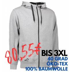 ARBEITSJACKE / FULL ZIPPER / SWEATJACKE HERREN | Bonded 630 von ID / Farbe: grau / 100% BAUMWOLLE - | MEIN-KASACK.de | k