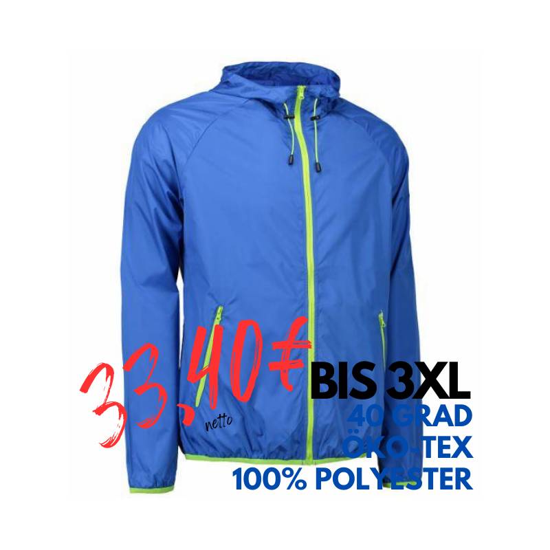 ARBEITSJACKE / WINDJACKE / WINDBREAKER 710 von ID / Farbe: azur / 100% POLYESTER | MEIN-KASACK.de - KASACK - KASACKS