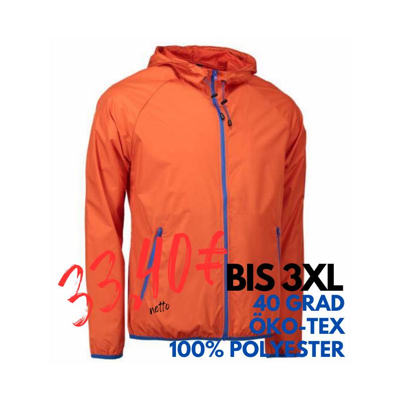 ARBEITSJACKE / WINDJACKE / WINDBREAKER 710 von ID / Farbe: orange / 100% POLYESTER | MEIN-KASACK.de - KASACK - KASACKS