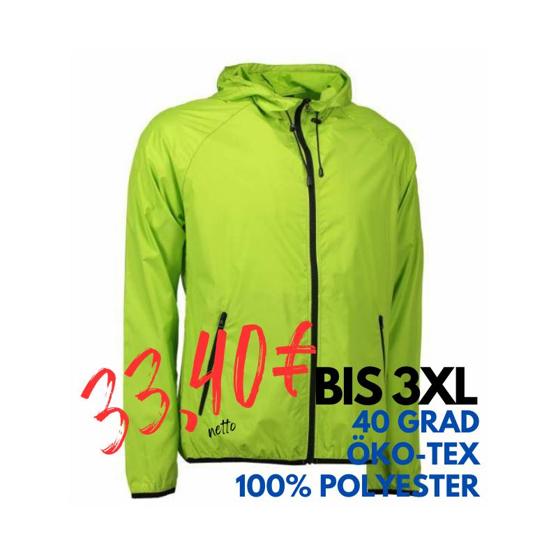 ARBEITSJACKE / WINDJACKE / WINDBREAKER 710 von ID / Farbe: lime / 100% POLYESTER | MEIN-KASACK.de - KASACK - KASACKS