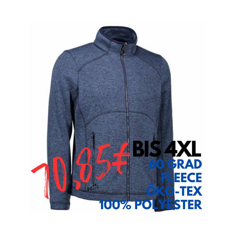 ARBEITSJACKE / FLEECEJACKE HERREN | Zip'n'Mix Melange 847 von ID / Farbe: navy / 100% POLYESTER | MEIN-KASACK.de - KASACK - KASACKS