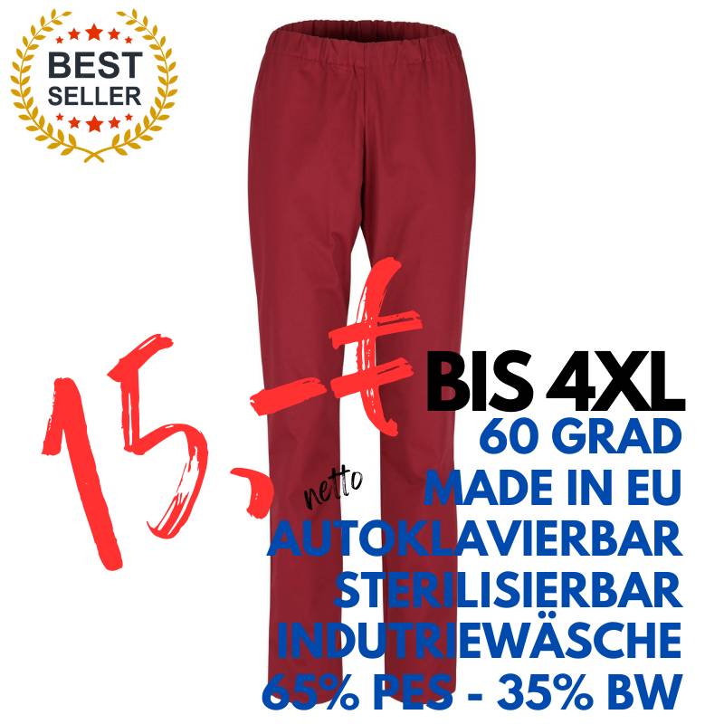 Damenhose 2648 von MEIN-KASACK.de / Farbe: weinrot / 170g/m² - 65%PES - 35%BW | MEIN-KASACK.de - KASACK - KASACKS