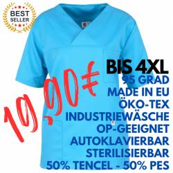 Herren-Kasack / OP - Kasack - 2700 von MEIN-KASACK.de / Farbe: azur / 50%PES - 50%Tencel - 200g/m² - | MEIN-KASACK.de |