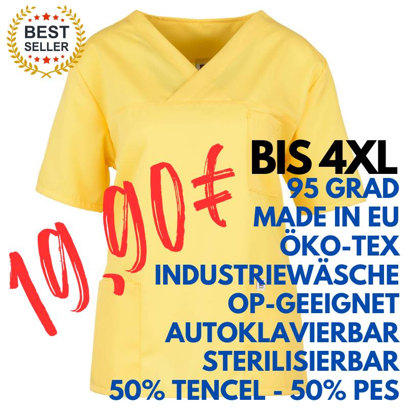 HERREN - OP - KASACK 2700 von MEIN-KASACK.de / Farbe: gelb / 50%PES - 50%Tencel - 200g/m² | MEIN-KASACK.de - KASACK - KASACKS