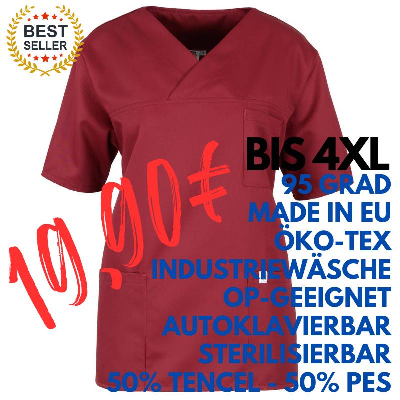 Herren-Kasack / OP - Kasack - 2700 von MEIN-KASACK.de / Farbe: weinrot / 50%PES - 50%Tencel - 200g/m² | MEIN-KASACK.de - KASACK - KASACKS